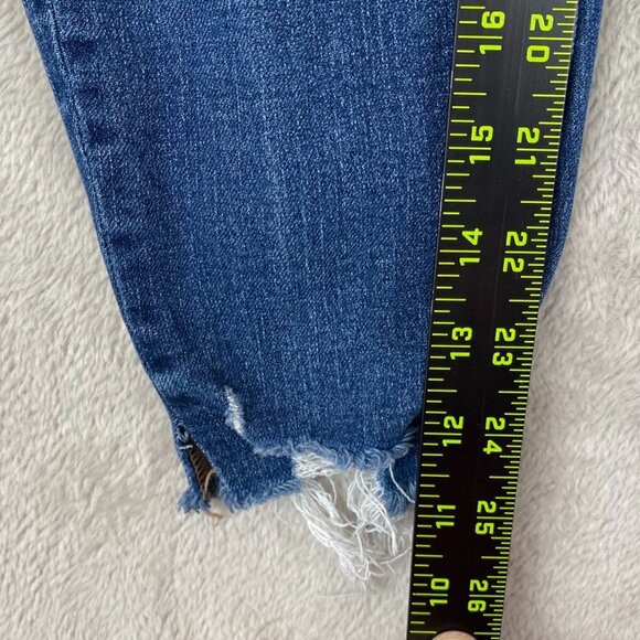 American Eagle Womens Jeans 4 Short Distressed High Rise Skinny Jeggings Blue - Picture 3 of 16